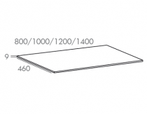 Plan à poser Dorian 140cm Solid Surface Blanc mat - O\'DESIGN Réf. PL-DORIAN1400