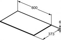 Plan céramique 60x37.3cm Blanc pour meuble Conca - Ideal Standard Réf. T4344DH