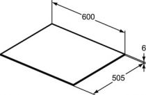 Plan céramique 60x50.5cm Marbre Calacatta Blanc pour meuble Conca  - Ideal Standard Réf. T3969DH