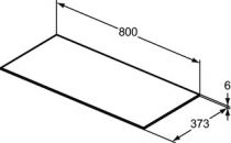 Plan céramique 80x37.3cm Gris pierre pour meuble Conca - Ideal Standard Réf. T4345DI
