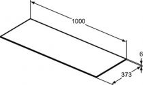 Plan céramique 80x37.3cm Marbre Calacatta Blanc pour meuble Conca - Ideal Standard Réf. T4346DH