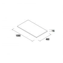 Plan de toilette 1000 BLANC BRILLANT 16 mm - SALGAR Réf. 22968