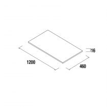 Plan de toilette 1200 BLACK VELVET 16 mm - SALGAR Réf. 96898