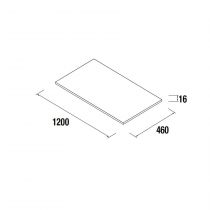 Plan de toilette 16mm pour coquette 120x46cm (sans usinage) Chêne Africain - SALGAR Réf. 91089