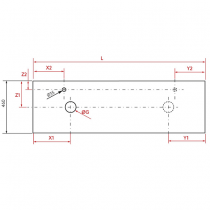 Plan de toilette 16mm sur mesure <60cm Noyer maya - SALGAR Réf. 102257