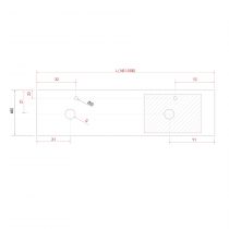 Plan de toilette 16mm sur-mesure 1401-1800mm Chêne Africain (avec ou sans perçage) - SALGAR Réf. 91097
