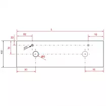 Plan de toilette 16mm sur mesure 140.1-180cm White cotton - SALGAR Réf. 97426