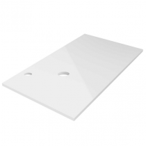 Plan de toilette 16mm sur mesure 180.1-200cm Blanc brillant - SALGAR Réf. 23157