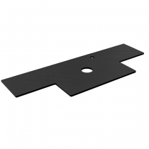 Plan de toilette 2 profondeurs différentes 2001-2400mm pour vasque à poser Ardoise noire - SALGAR Réf. 91249