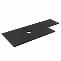 Plan de toilette 2 profondeurs différentes 2001-2400mm pour vasque à poser Ardoise noire - SALGAR Réf. 91249