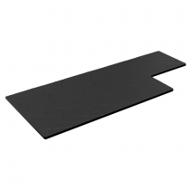 Plan de toilette 2 profondeurs différentes 2001-2400mm pour vasque à poser Ardoise noire - SALGAR Réf. 91249