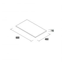 Plan de toilette 600 BLANC BRILLANT 16 mm - SALGAR Réf. 22960