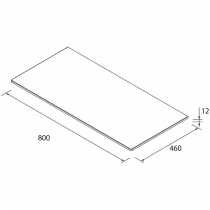 Plan de toilette 60cm SolidSurface Terrazo natura  - SALGAR Réf. 102267