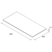 Plan de toilette 60cm SolidSurface Terrazo natura - SALGAR Réf. 102266