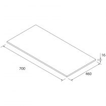 Plan de toilette 700 BLANC BRILLANT 16 mm - SALGAR Réf. 96827