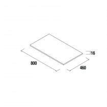 Plan de toilette 800 BLANC BRILLANT 16 mm - SALGAR Réf. 22964