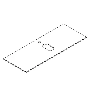 Plan de toilette BENTO 120cm placage Ch�ne - simple vasque centr�e / D / G - DECOTEC R�f. 1798831