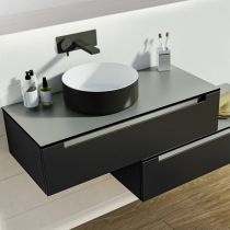 Plan de toilette BENTO 60cm Compact (5 finitions au choix) - simple vasque centrée - DECOTEC Réf. 179051x