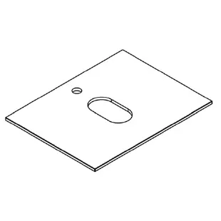 Plan de toilette BENTO 60cm placage Ch�ne - simple vasque centr�e - DECOTEC R�f. 1798801 