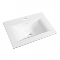Plan de toilette C\'ram 60cm Blanc brillant - AQUARINE Réf. 813876