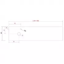 Plan de toilette COMPAKT P.46 L. sur-mesure 100.1-120cm Marbre blanc - SALGAR Réf. 26021