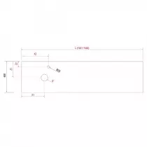 Plan de toilette COMPAKT P.46 L. sur-mesure 120.1-140cm Havana - SALGAR Réf. 84043