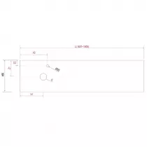 Plan de toilette COMPAKT P.46 L. sur-mesure 160.1-180cm Marbre blanc - SALGAR Réf. 26024