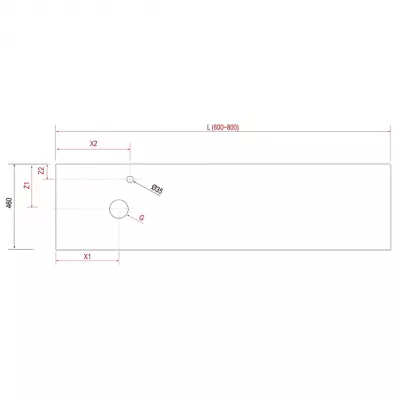 Plan de toilette COMPAKT P.46 L. sur-mesure 60-800cm Havana - SALGAR R�f. 84040