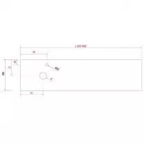 Plan de toilette COMPAKT P.46 L. sur-mesure 60-800cm Havana - SALGAR Réf. 84040