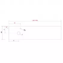 Plan de toilette COMPAKT P.46 L. sur-mesure 80.1-100cm Havana - SALGAR Réf. 84041
