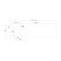 Plan de toilette COMPAKT P.46 L.121-140 cm Chêne Africain - SALGAR Réf. 24473