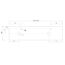 Plan de toilette COMPAKT P.46 pour 2 vasques L. sur-mesure 140.1-160cm Havana - SALGAR Réf. 84060