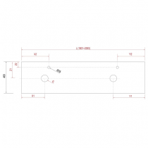 Plan de toilette COMPAKT P.46 pour 2 vasques L. sur-mesure 180.1-200cm Havana - SALGAR Réf. 84062