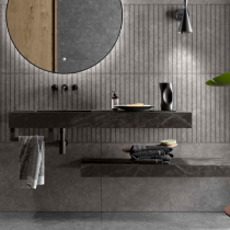 Plan de toilette COMPAKT P.460 L. sur-mesure 1801-2000 mm Graphite pierre - SALGAR Réf. 103190