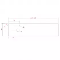 Plan de toilette COMPAKT P.51 L. sur-mesure 100.1-120cm Marbre blanc - SALGAR Réf. 26086