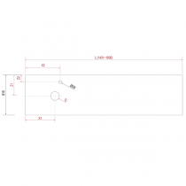 Plan de toilette COMPAKT P.51 L. sur-mesure 140.1-160cm Havana - SALGAR Réf. 84068