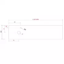 Plan de toilette COMPAKT P.51 L. sur-mesure 180.1-200cm Chêne africain - SALGAR Réf. 26064