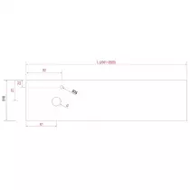 Plan de toilette COMPAKT P.51 L. sur-mesure 200.1-250cm Chêne africain - SALGAR Réf. 26065