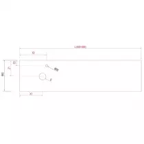 Plan de toilette COMPAKT P.51 L. sur-mesure 60.1-80cm Havana - SALGAR Réf. 84064