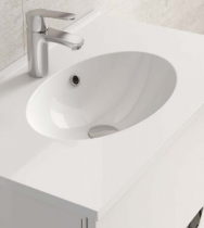 Plan de toilette CUP 80cm Blanc brillant - AQUARINE Réf. 816703