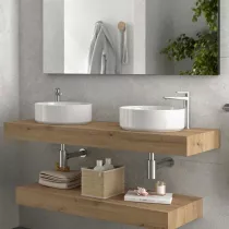 Plan de toilette DOMUS 120cm Ch&ecirc;ne Montana  - SALGAR R&eacute;f. 117922