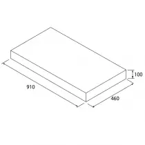 Plan de toilette DOMUS 90cm pour vasque à poser Chêne naturel - SALGAR Réf. 113883