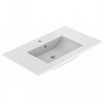 Plan de toilette LUNO 80.5x46.2cm Blanc brillant  - AQUARINE Réf. 824872