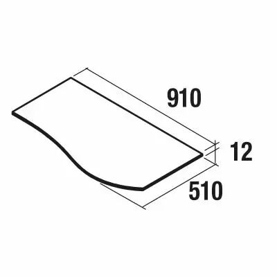 Plan de toilette MAM 900 gauche SOLID SURFACE - SALGAR R�f. 83881 - SALGAR R�f. 83881