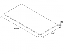 Plan de toilette MARA 101x46cm Chêne européen - SALGAR Réf. 114024