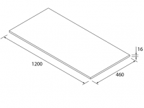 Plan de toilette MARA 121x46cm Eucalyptus océanique - SALGAR Réf. 114029