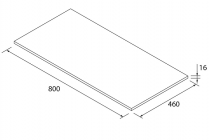 Plan de toilette MARA 81x46cm Chêne européen - SALGAR Réf. 114021