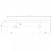 Plan de toilette pour 2 vasques COMPAKT P.51 L. sur-mesure 120.1-140cm Havana - SALGAR Réf. 84072