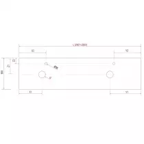 Plan de toilette pour 2 vasques COMPAKT P.51 L. sur-mesure 200.1-250cm Marbre blanc - SALGAR Réf. 26097