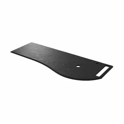Plan de toilette Solid surface Ardoise noire avec porte-serviette droite pour meuble MAM 120cm - SALGAR R�f. 96761